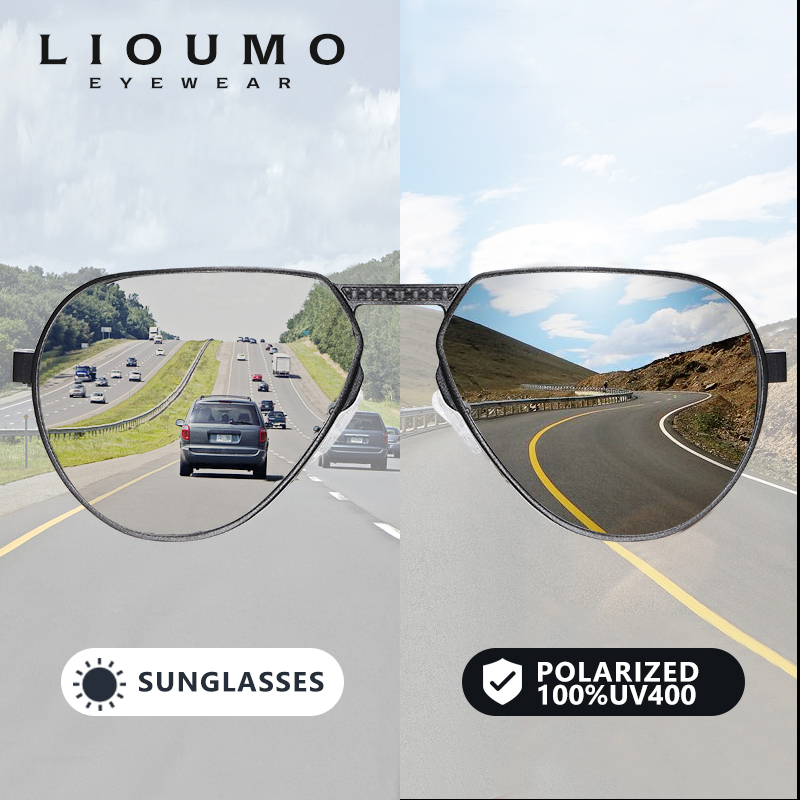 Sunglasses Aviator Polarized - LIOUMO Óculos de sol polarizados com