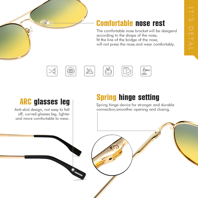 Óculos de sol fotocromáticos m - Sunglasses Aviator Polarized avaliação e preço