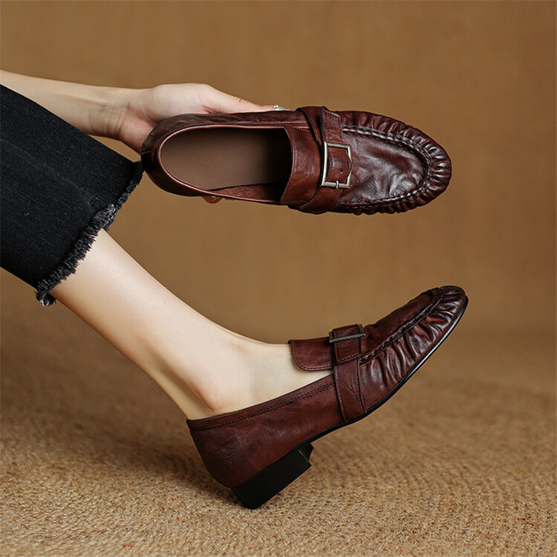 Mocassins de couro genuíno par - Casual Sandal Leather avaliação e preço